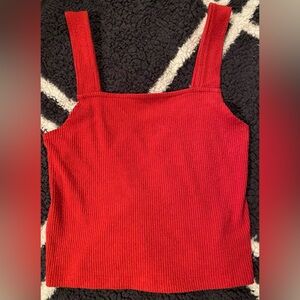AE Red Brushed Tank Top